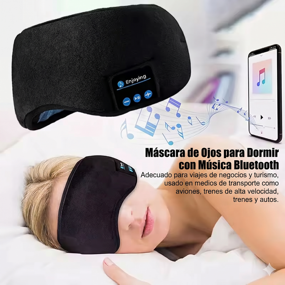 Máscara de Dormir Inteligente con Auriculares Bluetooth