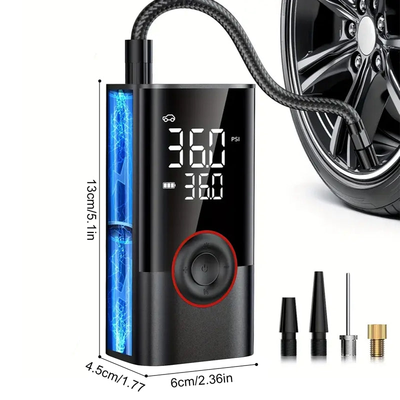 Bomba de aire portátil recargable de 150 PSI y 2000 mAh