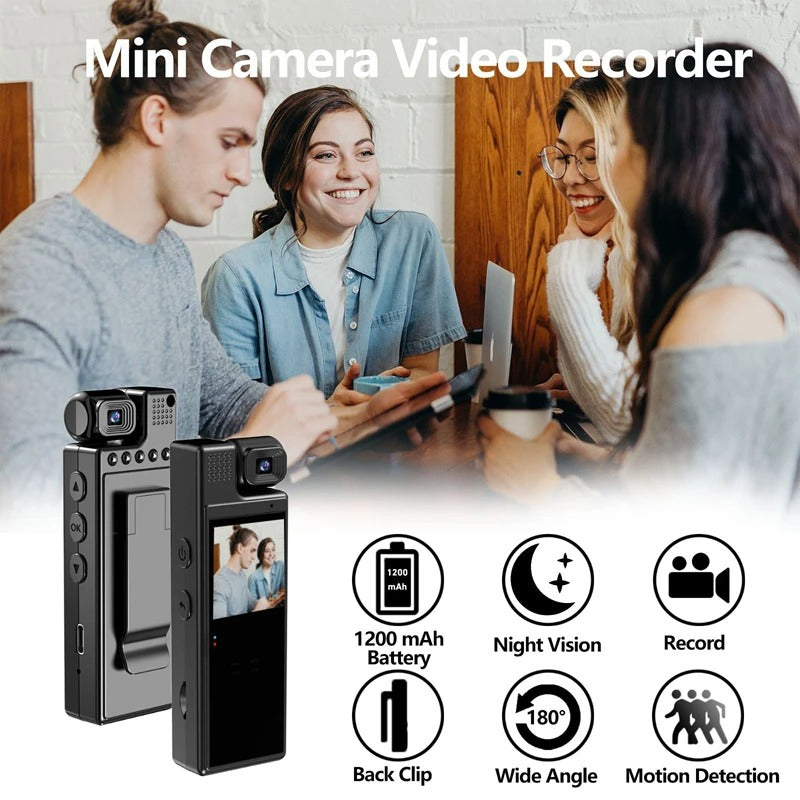 Mini Cámara Corporal – Graba Todo con Discreción y Seguridad en Cualquier Momento