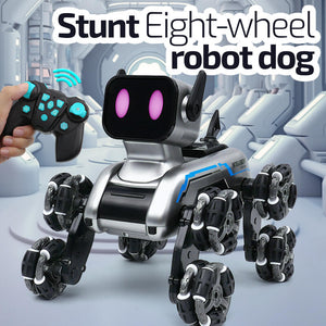 Perro inteligente STLNT de 8 ruedas: juguete robótico interactivo y tecnológico